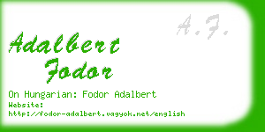 adalbert fodor business card
